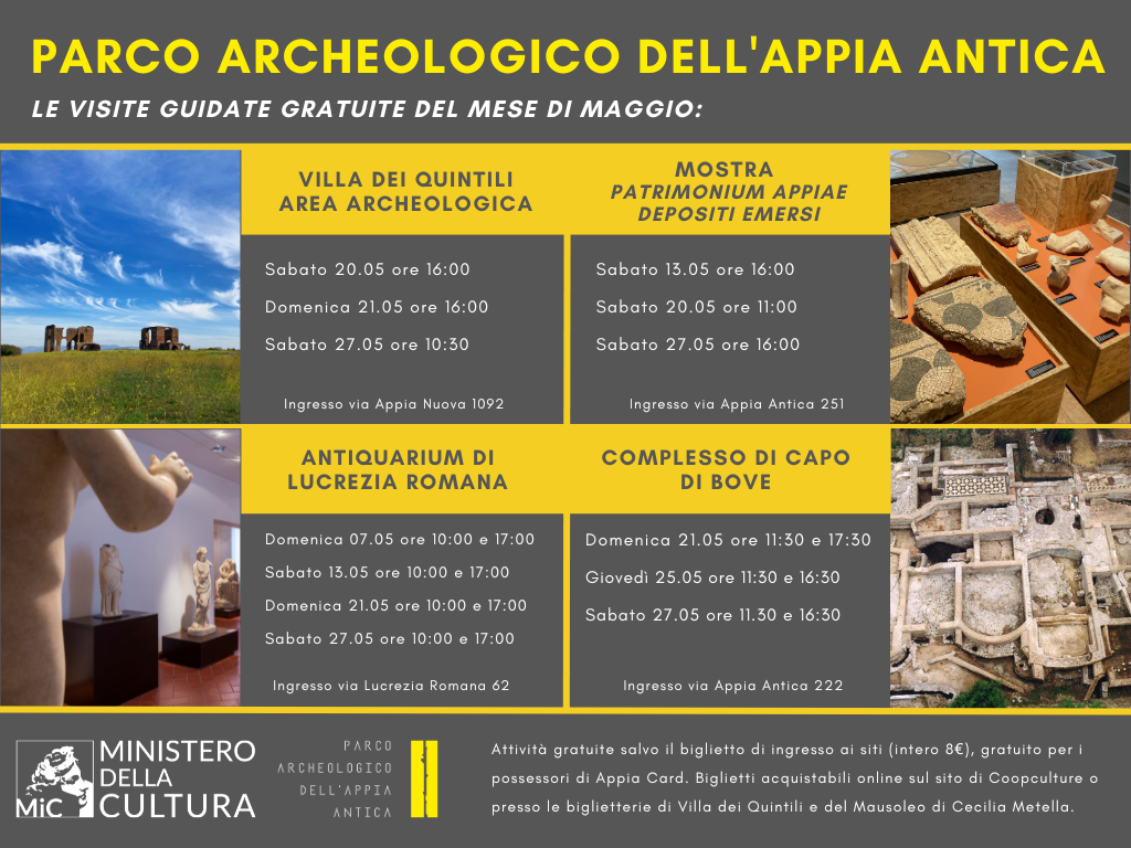 Visite guidate gratuite del mese maggio