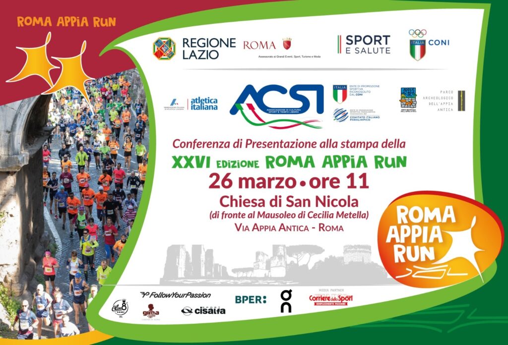 Conferenza stampa ROMA APPIA RUN | XXVI EDIZIONE